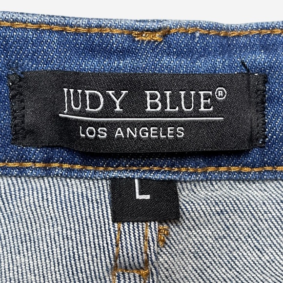 Judy Blue High Waist Tummy Control Double Button Jean Shorts 150269 - Picture 8 of 9